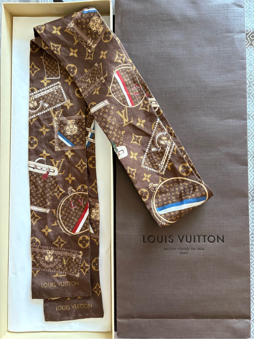 Louis Vuitton Brown Monogram Bandeau with Gold and Tan Accents